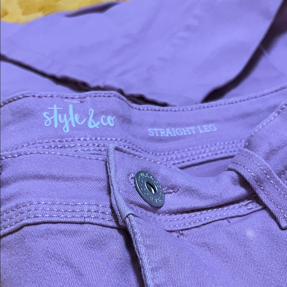 Style & Co. Women's Lavender Straight Leg Jeans
